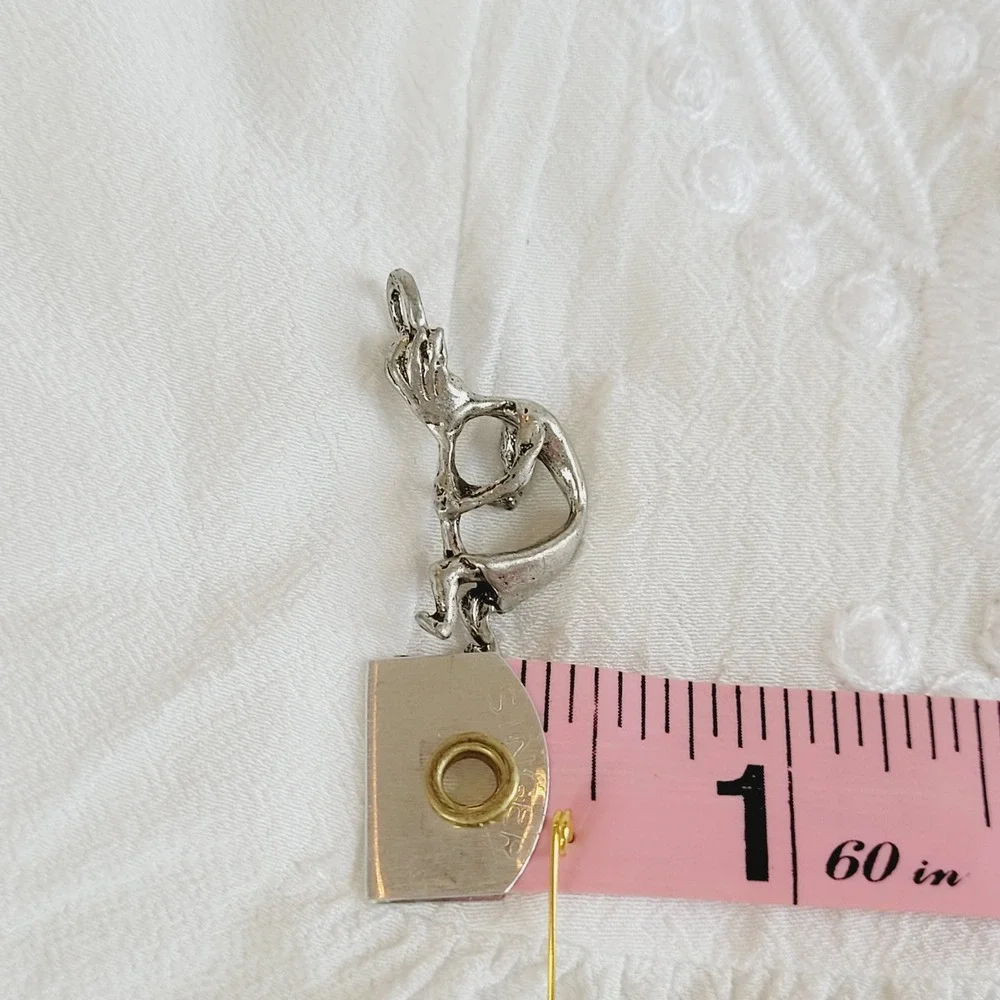 Kokopelli Pendant Silver Tone Southwestern Flute Player Music Tribal Boho 21469